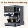 Machine à expresso électrique BALASHOV : pression de 20 bars, modes automatique et manuel